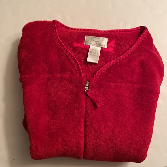 Oscar de la Renta red house robe size S/M - Picture 4 of 11